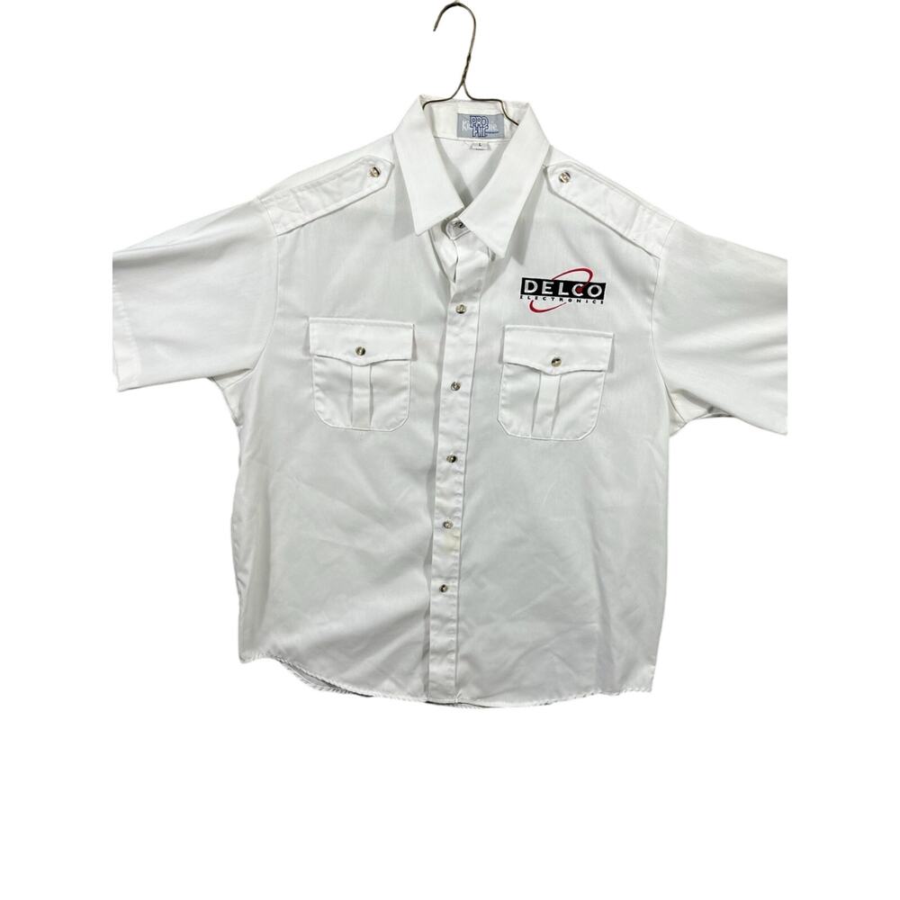 Vintage 90s Mens Sz‎ Large Crew Shirt Delco Automotive Electronics Two Sided